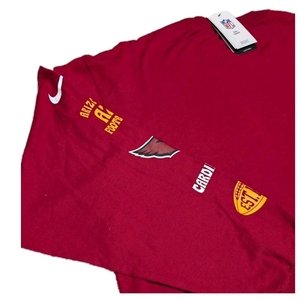 Men Nike St.‎ Louis Cardinals Long Sleeve Pullover Shirt Red White Size 2XL NWT